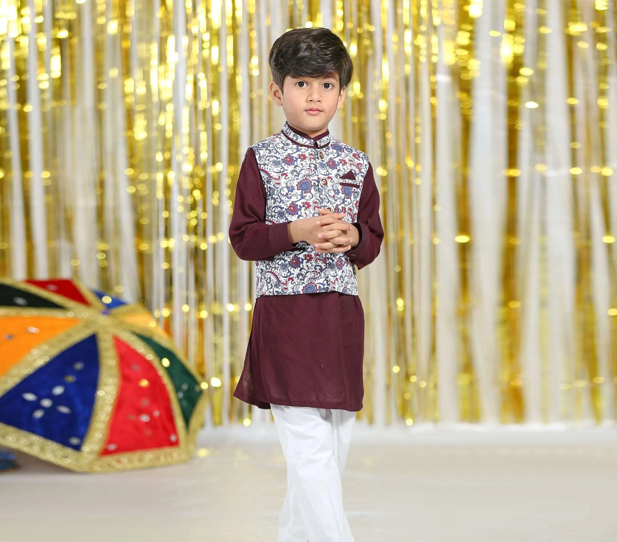 BOYS EMBROIDERED 3PCS SUIT 006