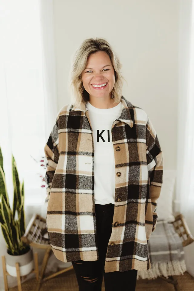 Plaid Button Jacket