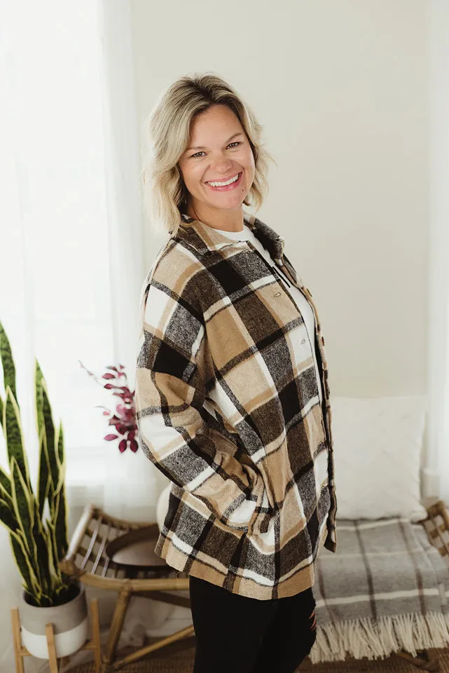 Plaid Button Jacket