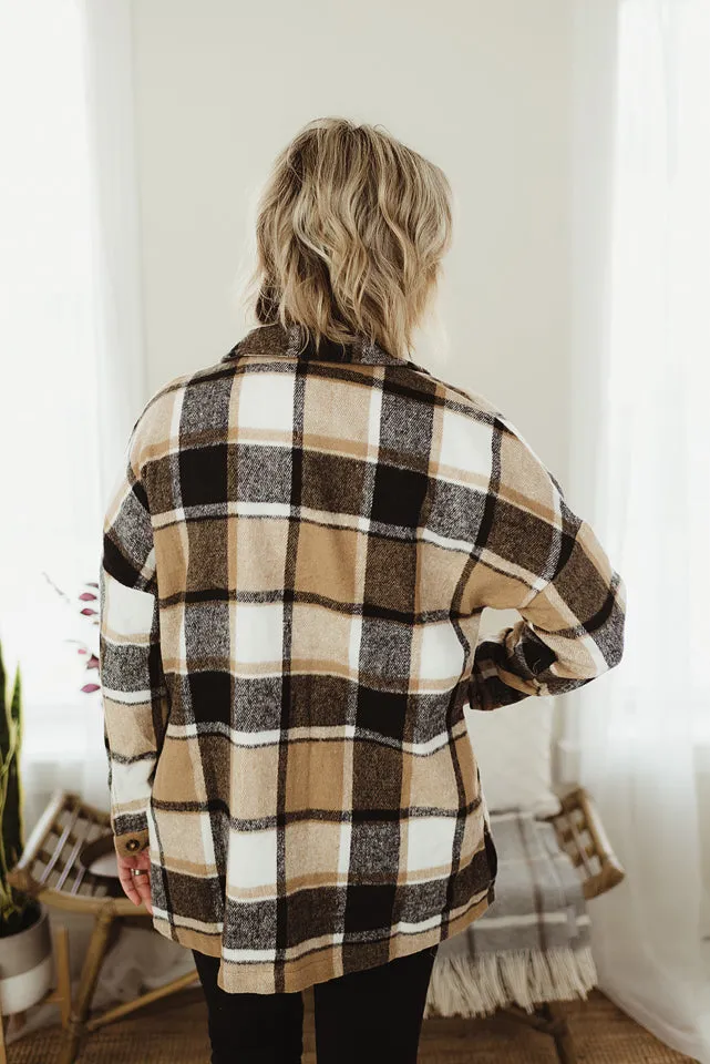 Plaid Button Jacket