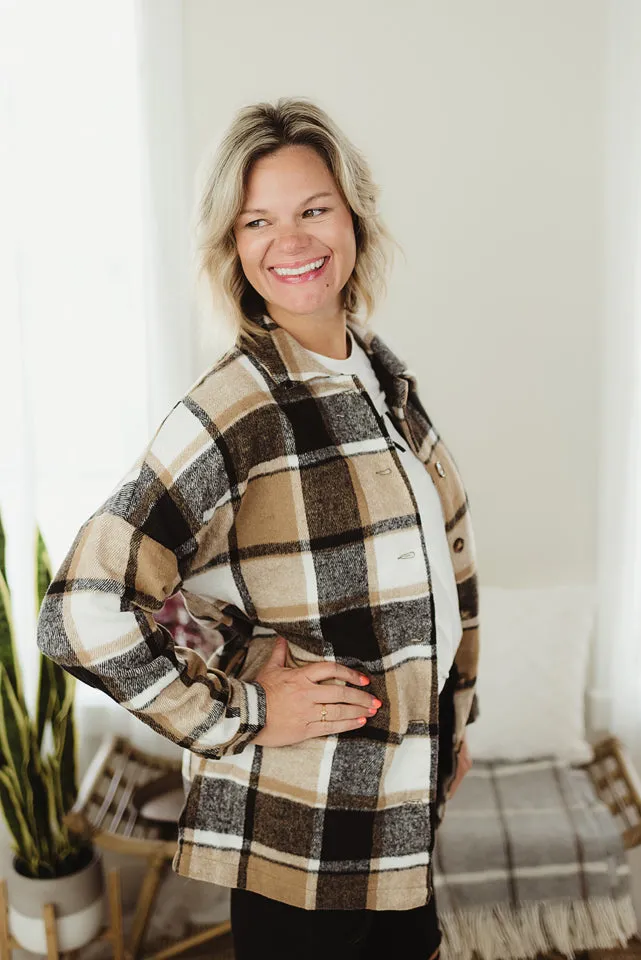Plaid Button Jacket