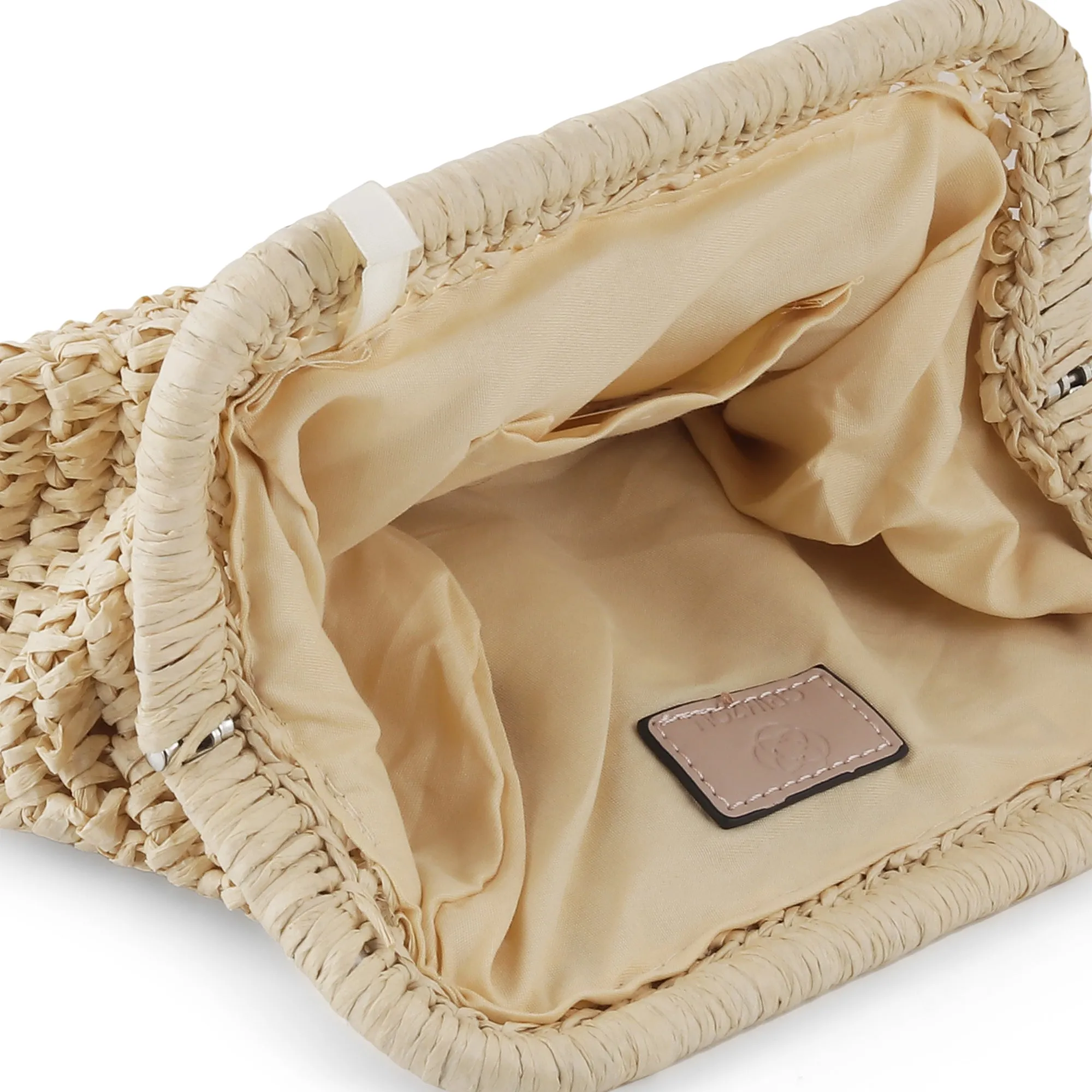 RAFIA- IVORY CLUTCH BAG