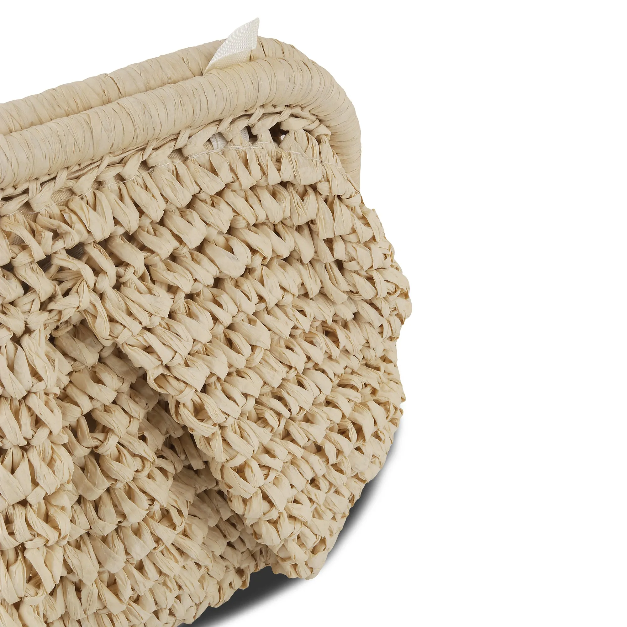 RAFIA- IVORY CLUTCH BAG